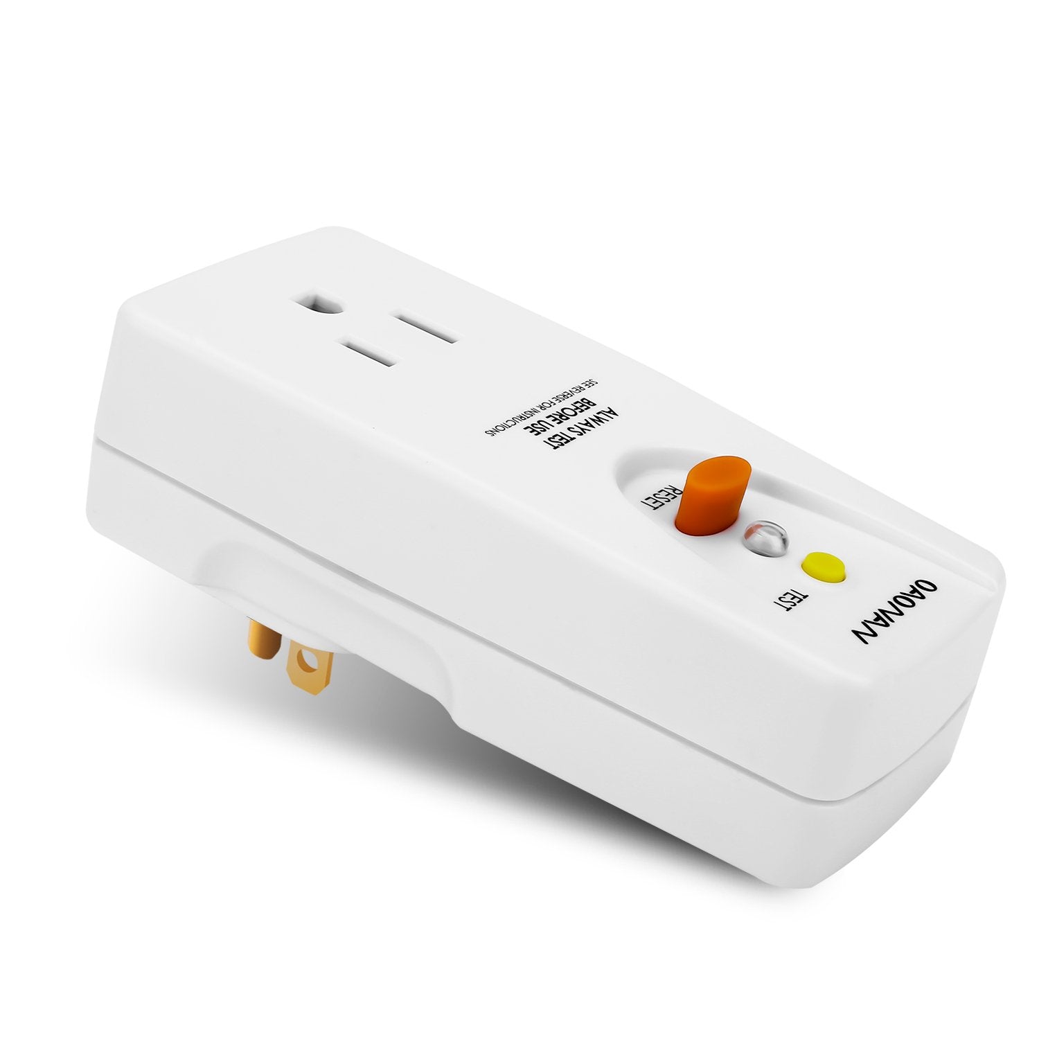 OAONAN GFCI adapter red indicator light showing power status