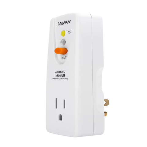 OAONAN GFCI adapter with test button for quick safety verification