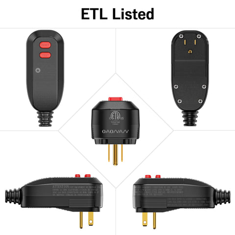 OAONAN GFCI replacement plug side view highlights rugged housing ready for outdoor use