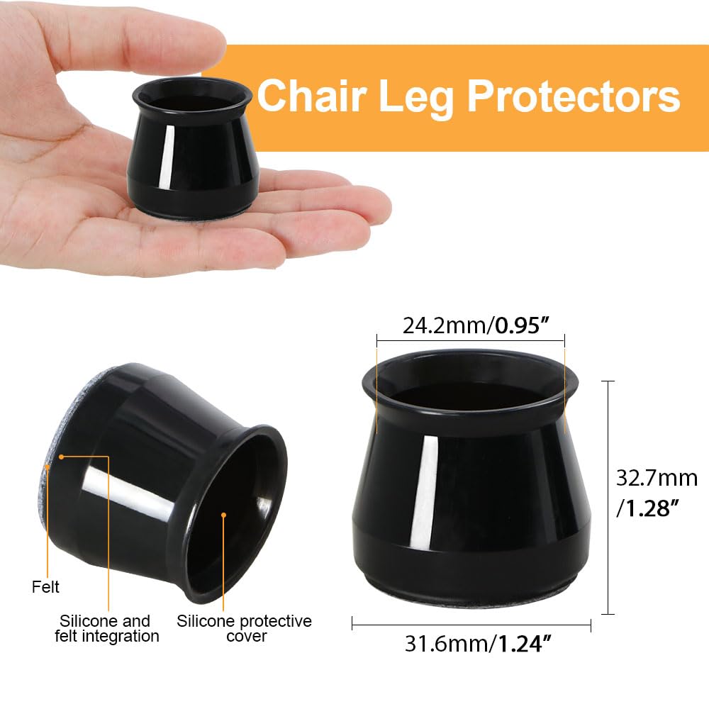 OASMU easy-install silicone chair leg cap requires no tools.
