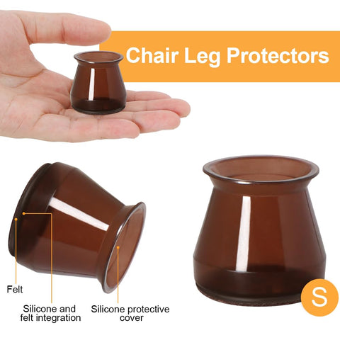 OASMU round-foot fit protectors cover round chair legs securely.