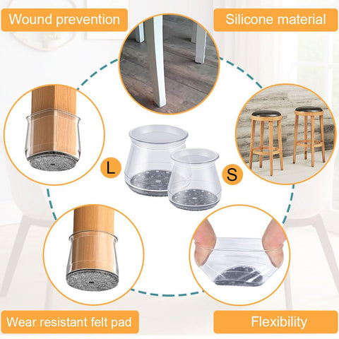 Floor protection for wood and tile with reduced friction for smooth moves by OASMU.