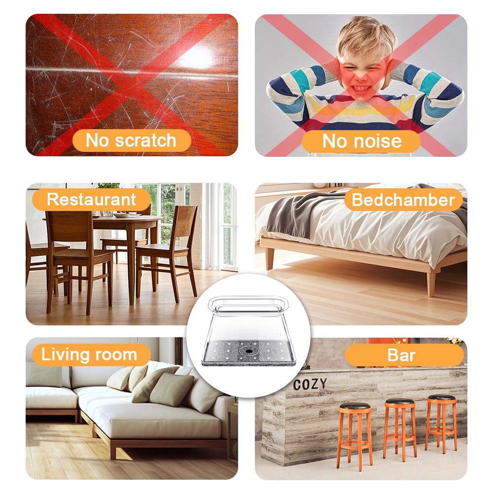 OASMU rectangular chair feet protector suitable for restaurant, kitchen, and terrace chairs