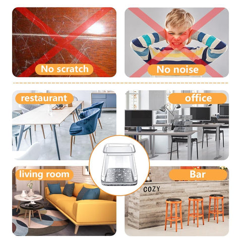 OASMU restaurant and terrace chair protectors suit multiple chair styles.