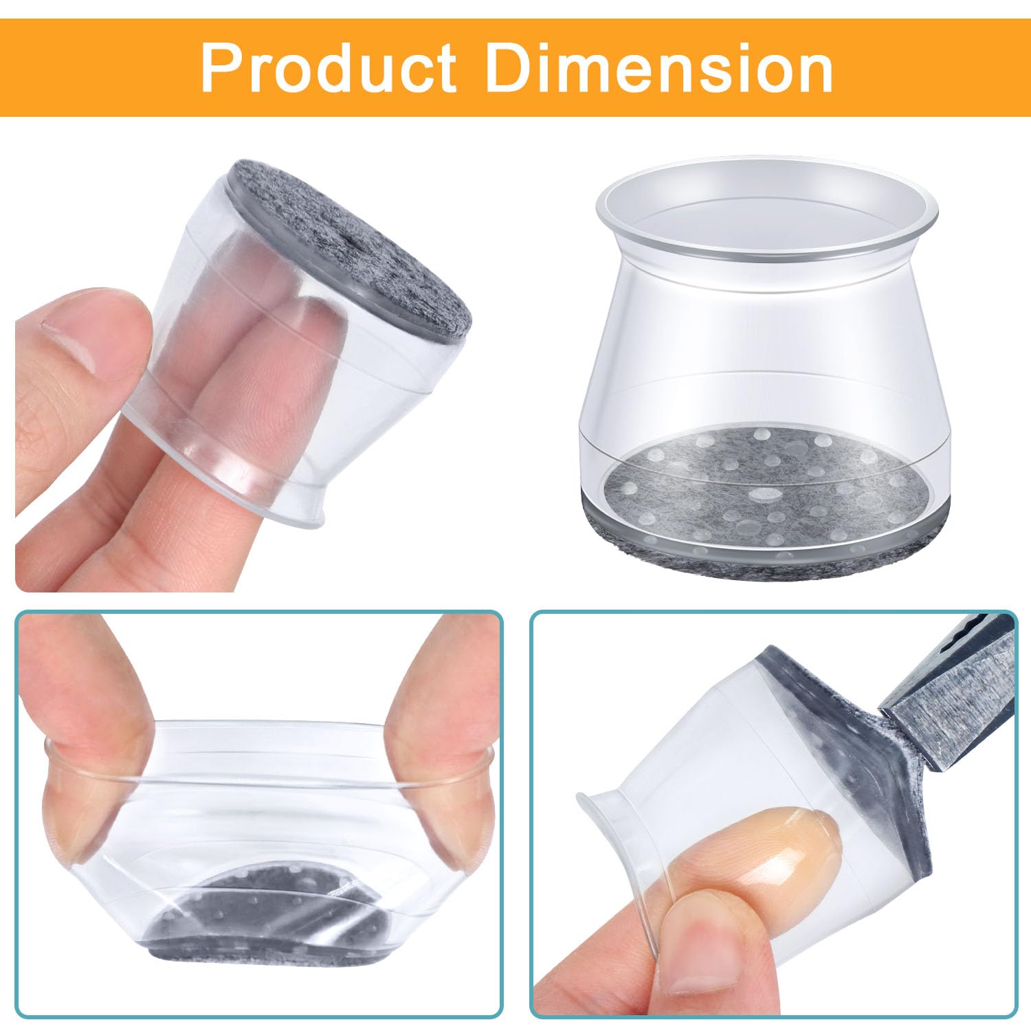 OASMU supports round and square chair feet for versatile compatibility.