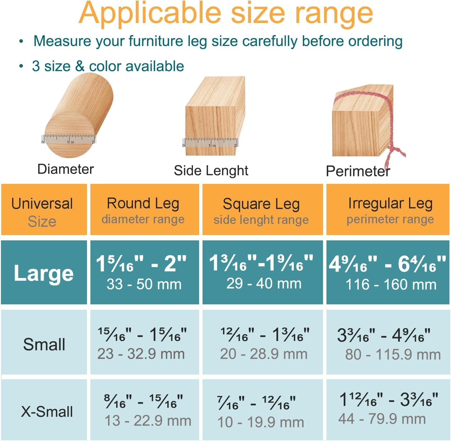 OASMU chair leg protectors on wood floor prevent scratches and noise.