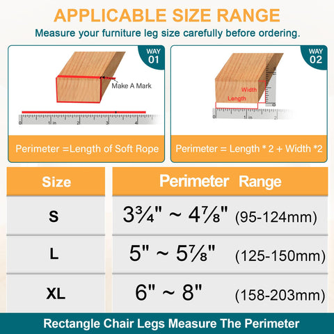 OASMU silicone felt chair leg cover reduces noise and protects floors