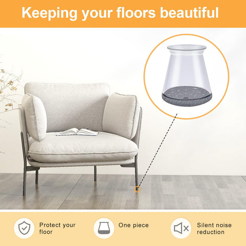 32-piece OASMU set provides comprehensive floor protection for dining or office spaces.