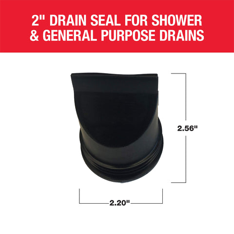 Oatey 43745 seal installed with a 2-inch drain system for tight fit.