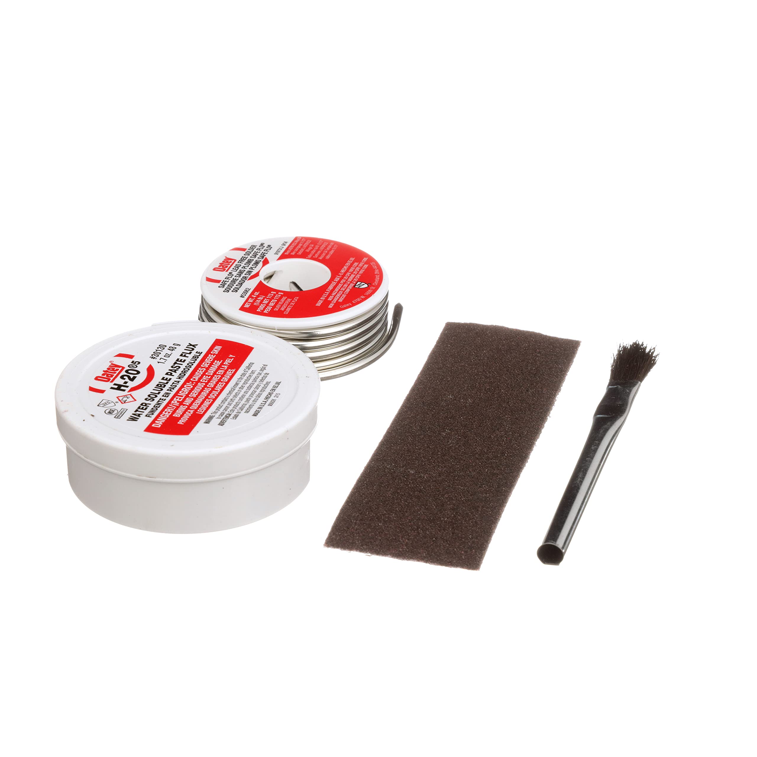 Oatey Safe-Flo flux bottle for easy tinning and strong bonds.