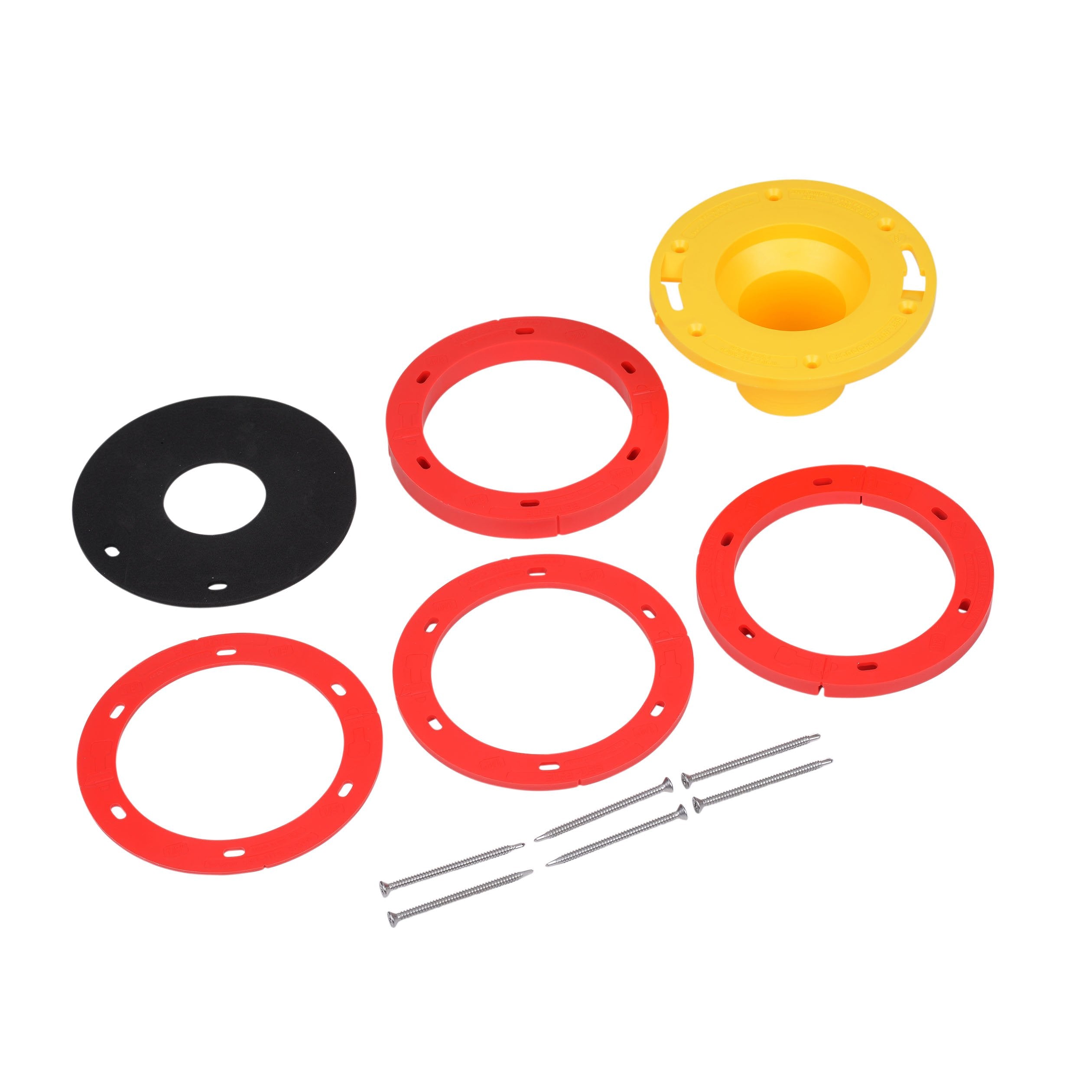 Oatey Set-Rite 4 spacers extend flange height for a secure wax seal