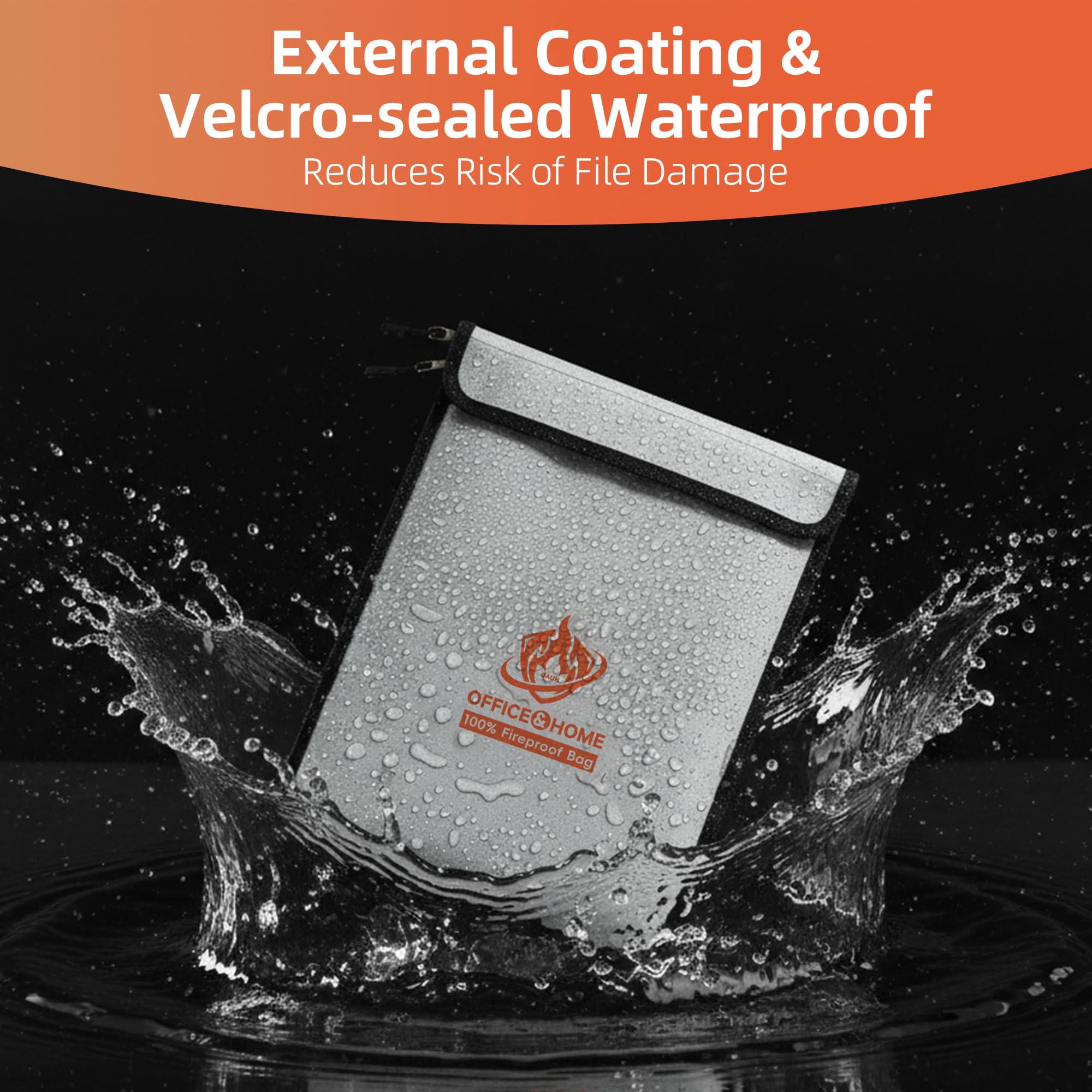 OAUH waterproof-sealed zipper bag protects contents from water exposure.