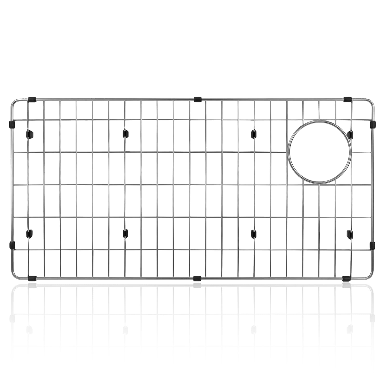 Obida CTXBG2814 Crosstown basin rack front view showing silicone pads for sink protection