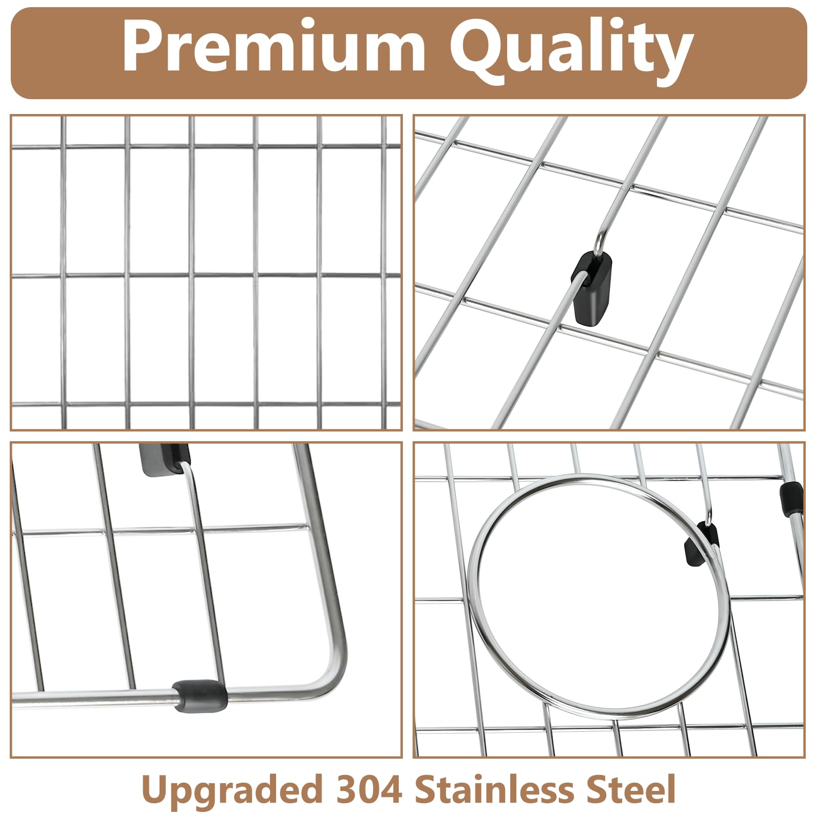 Obida CTXBG2814 Crosstown basin rack with silicone pads protects sink and reduces noise