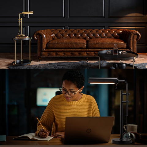 O'Bright Aurora lamp in use brightens desks and bedside areas