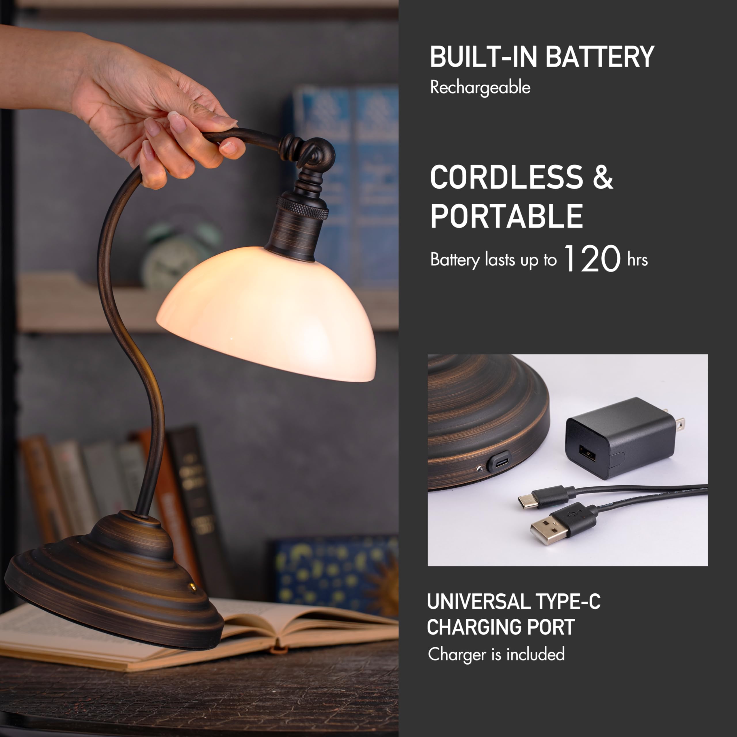 O'Bright Bankers USB-C charging port for convenient on-the-go power.