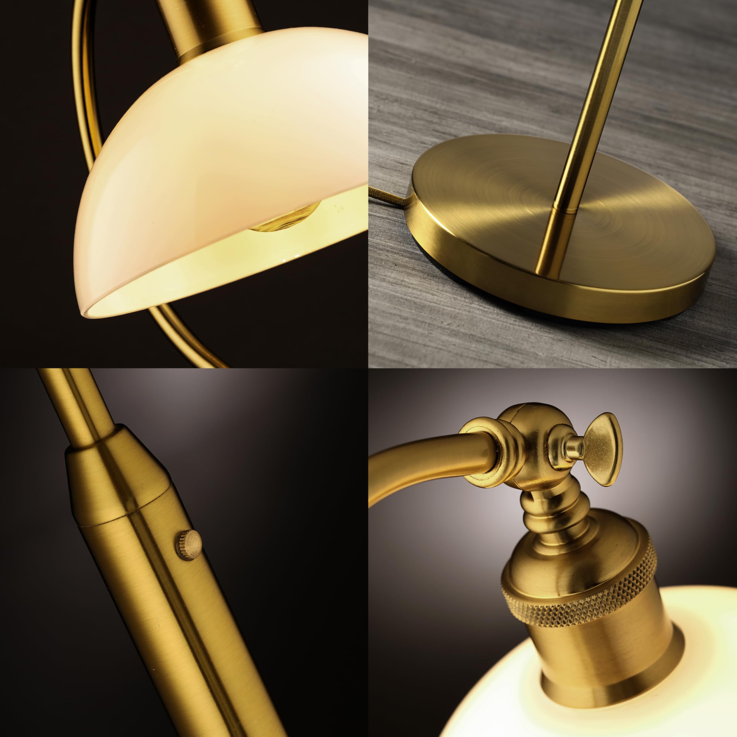 LED bulb included provides efficient, steady illumination in rooms.