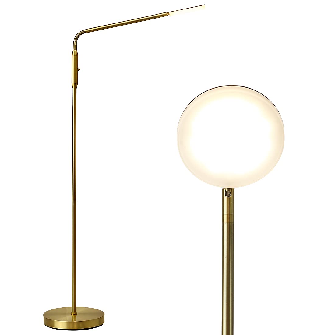 O'Bright Moon dimmable floor lamp with adjustable brightness for reading and relaxing.
