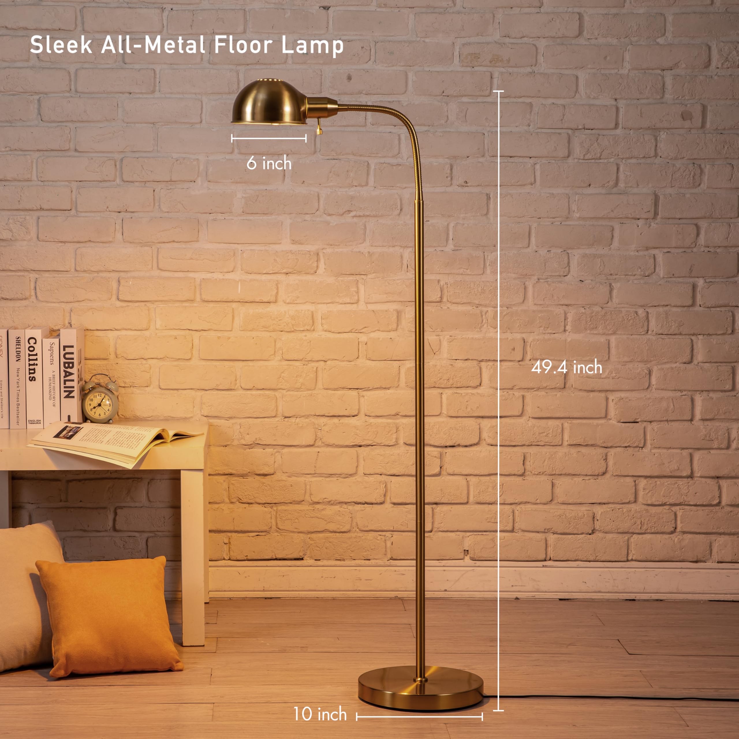 O'Bright Nova 10-inch base provides stable support on floors.