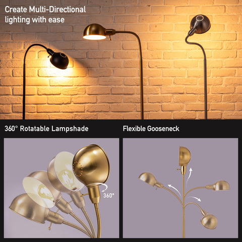 O'Bright Nova rotatable shade enabling versatile room lighting options.
