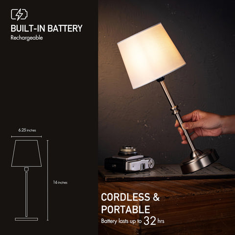 O'Bright Seraph built-in battery enabling portable lighting without cords