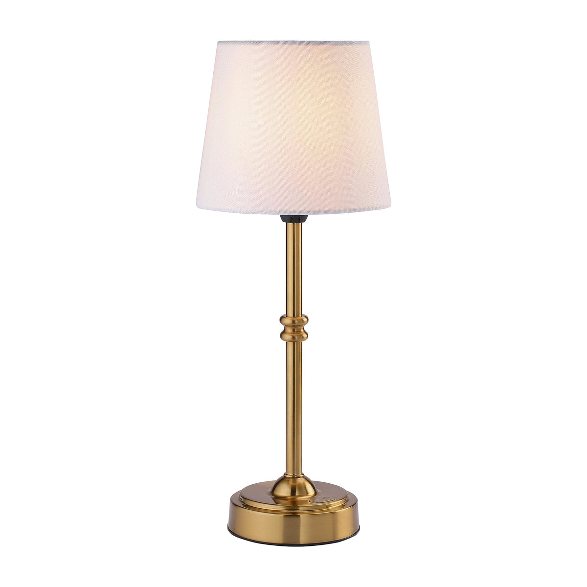 O'Bright Seraph cordless LED table lamp on a desk with three brightness levels for reading.