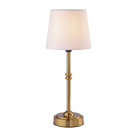 O'Bright Seraph cordless LED table lamp on a desk with three brightness levels for reading.