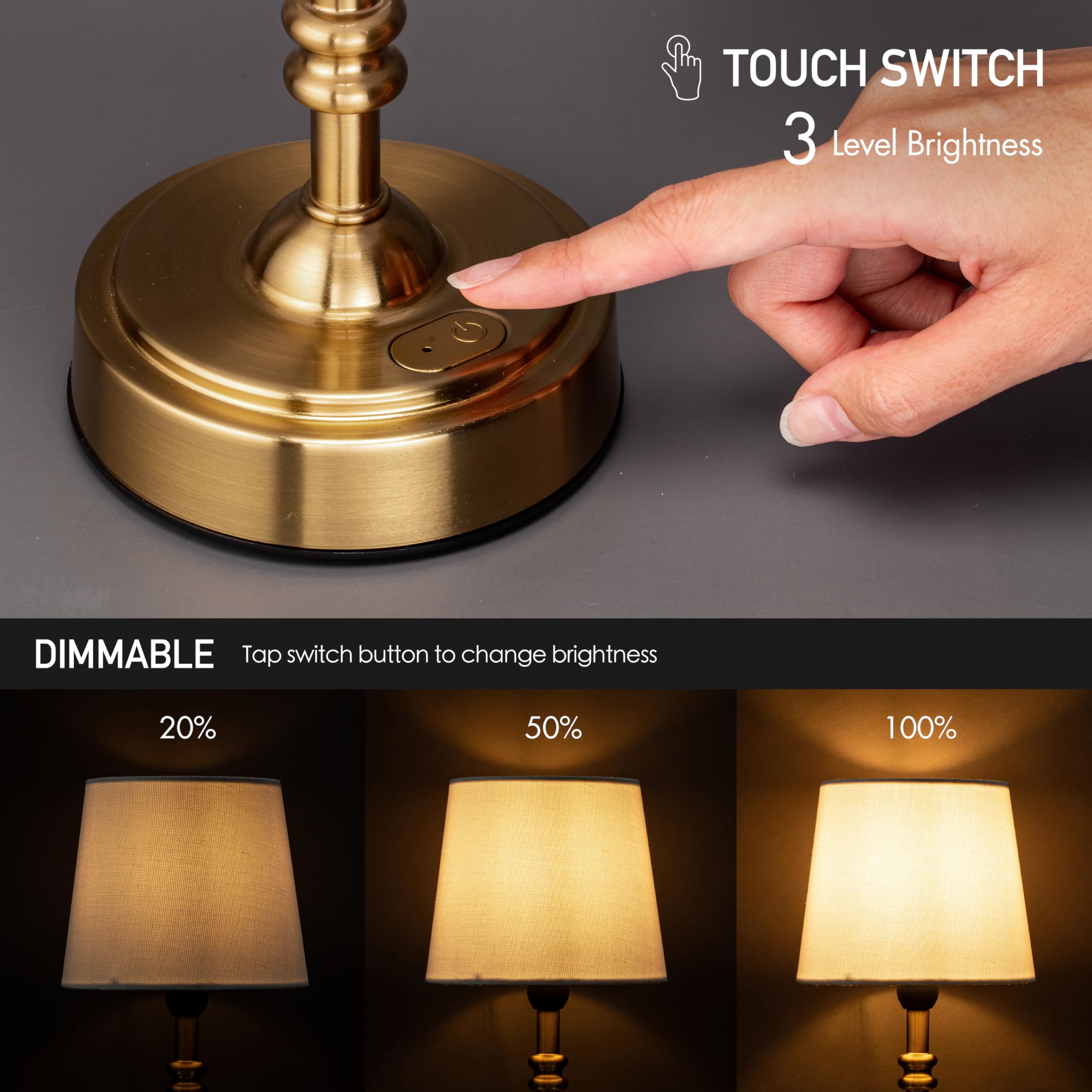 O'Bright Seraph mini dimmer with three brightness levels for mood lighting