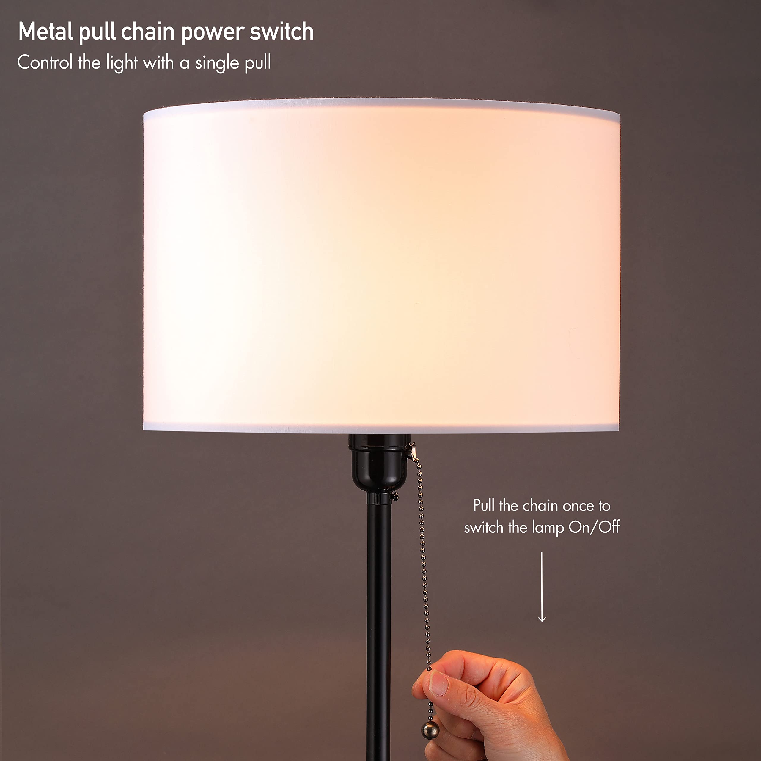 O'Bright Ted brushed nickel finish for a modern, versatile look in many decor styles.