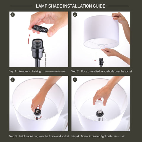 O'Bright Ted E26 socket fits most bulbs to customize brightness and mood.