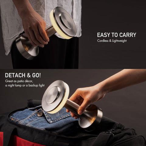 O’Bright lamp USB charging port enables convenient charging anywhere.