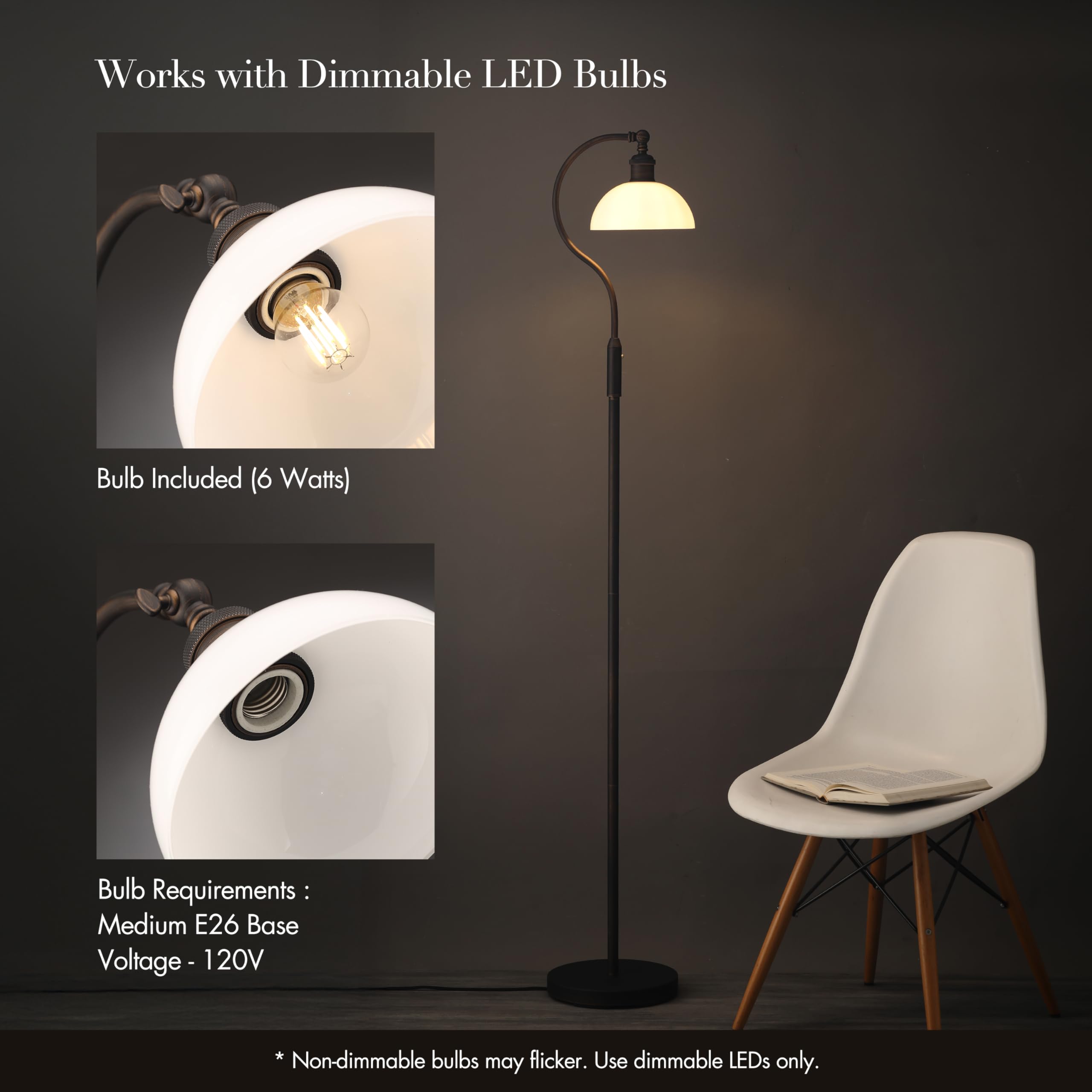 O’Bright Heritage E26 socket supports versatile bulb options.