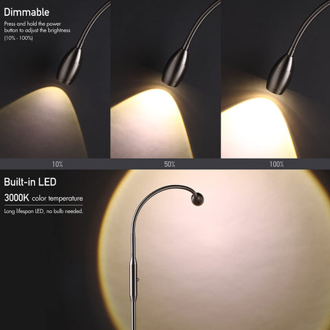 O’Bright Ray flexible gooseneck with 360° adjustment for any angle