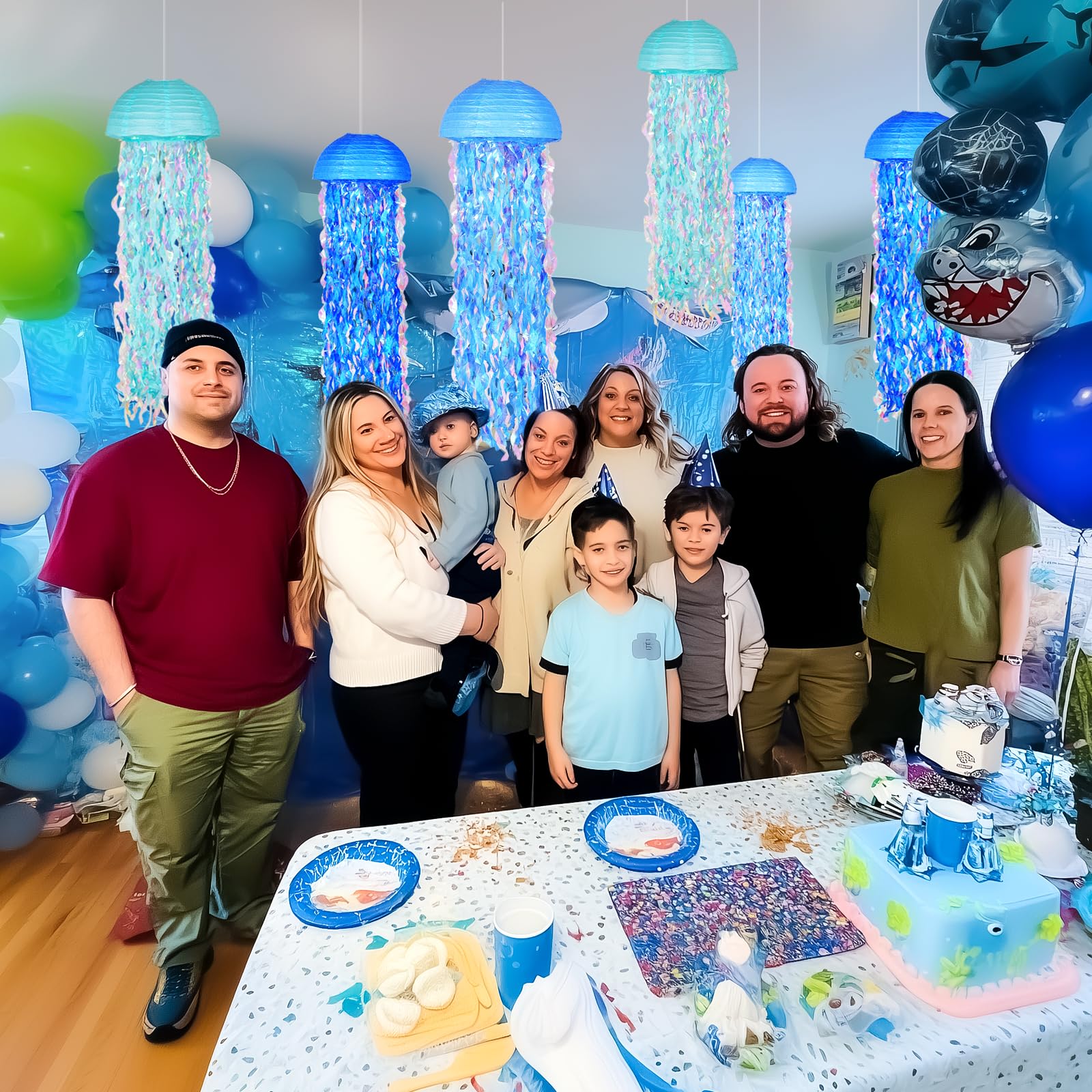 OBXT jellyfish lanterns illuminate classrooms with a gradient blue sea-kissed vibe