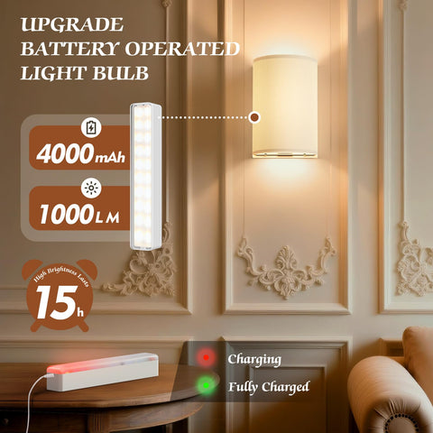 OCATO dimmable wall sconce with 16 RGB colors for mood lighting