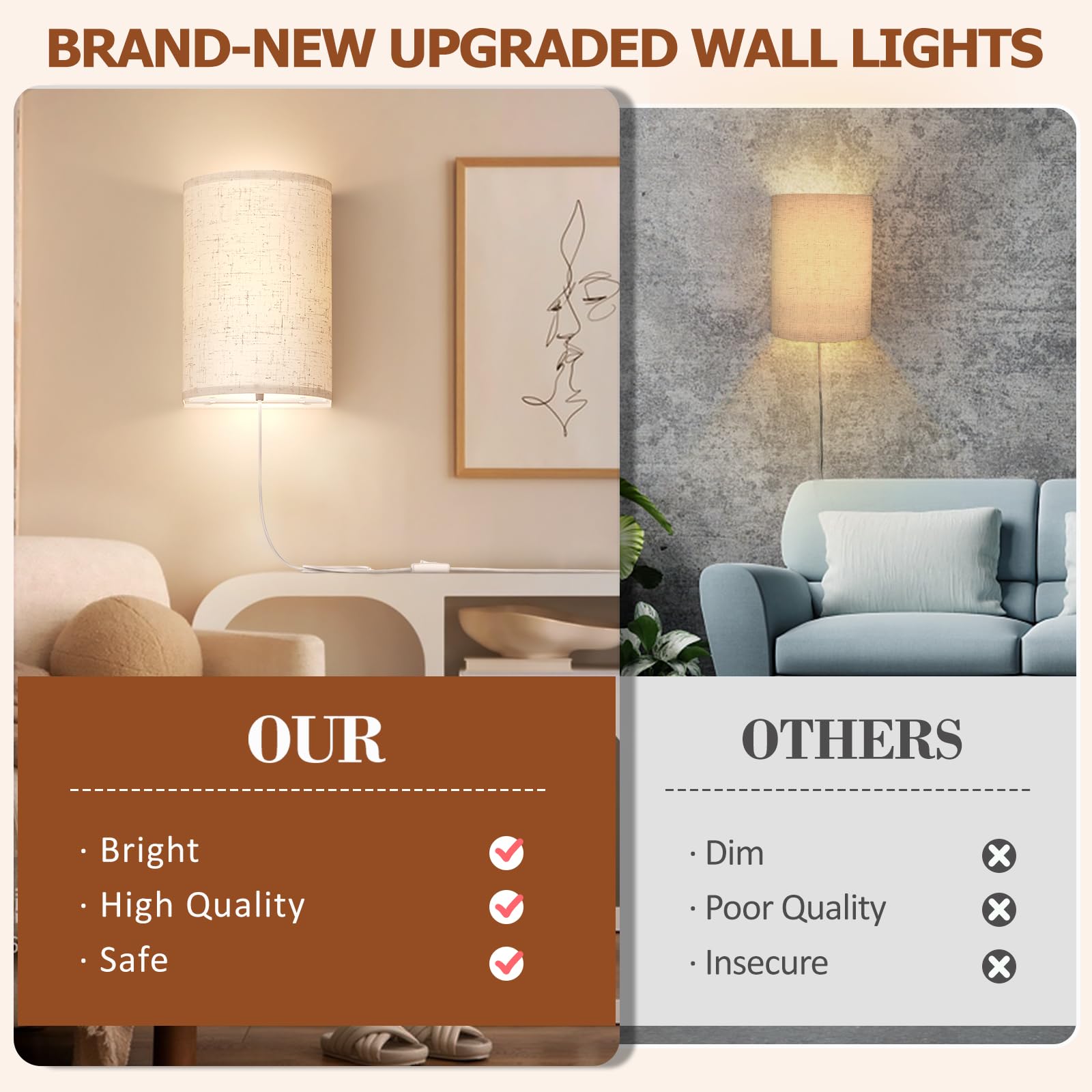 Warm 3000K setting from OCATO sconce for inviting atmosphere.