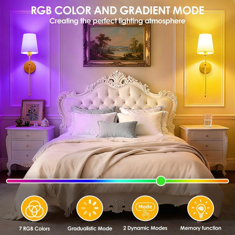 OCATO remote control for two-pack wall sconces, convenient lighting adjustments