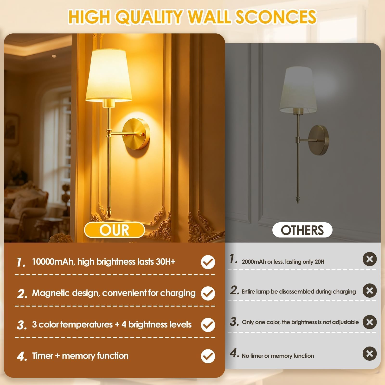 OCATO RGB color modes provide adaptable ambiance for events or relaxation