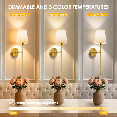 OCATO wireless sconce with magnetic charging dock supports cordless setup