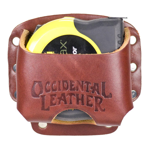 Occidental Leather clip-on tape holster with steel clip for rugged field use.