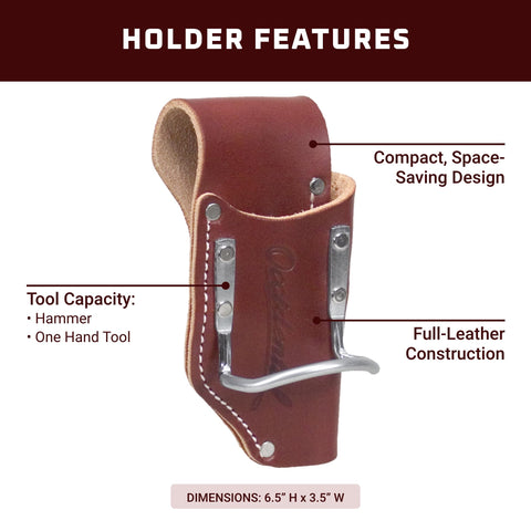 Occidental Leather in-use view shows double tool capacity on a belt holster.
