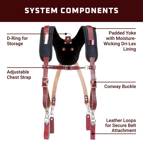Center D-ring provides secure hang-up point for quick storage.