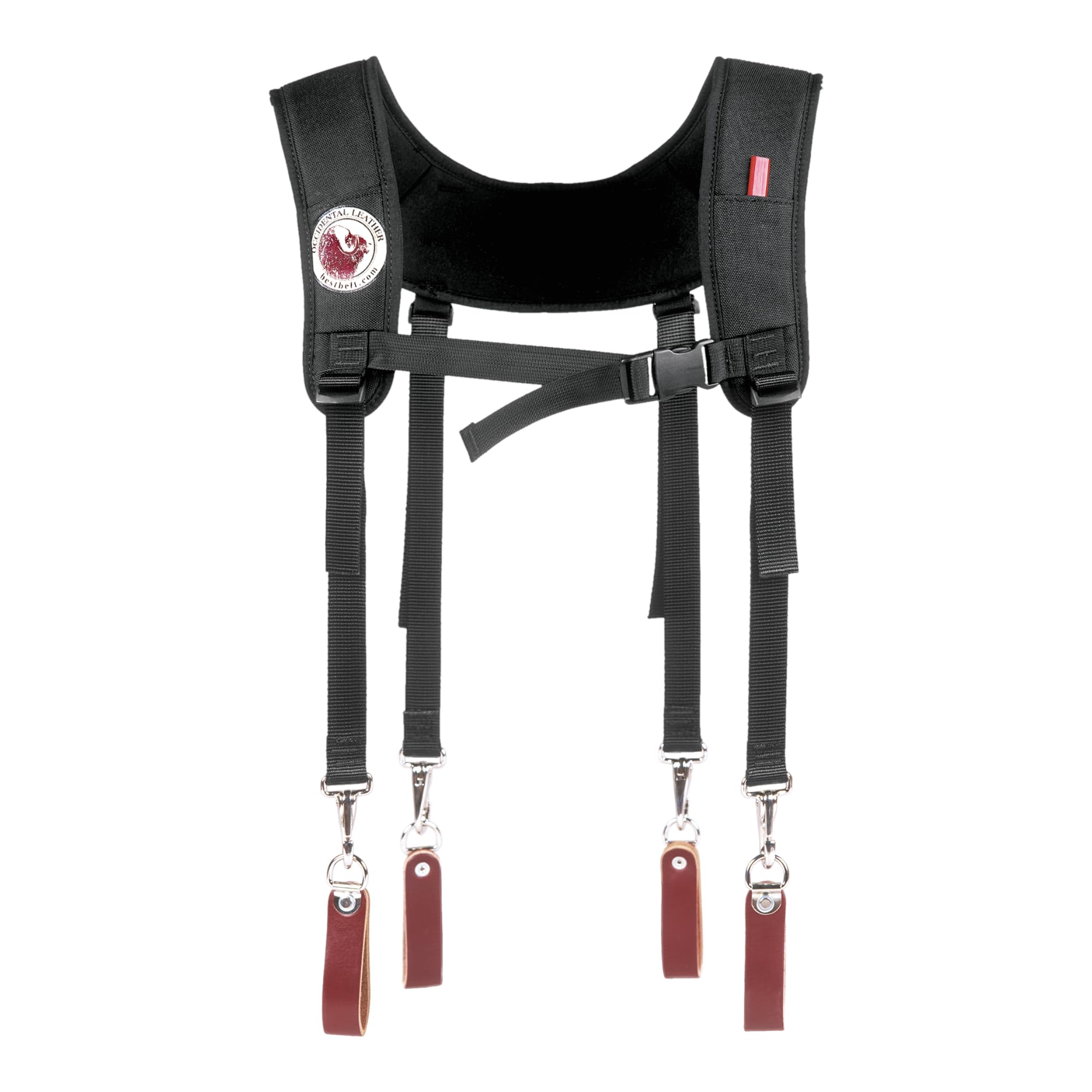 Occidental Leather Stronghold Light Suspenders front view showing ultra-light support