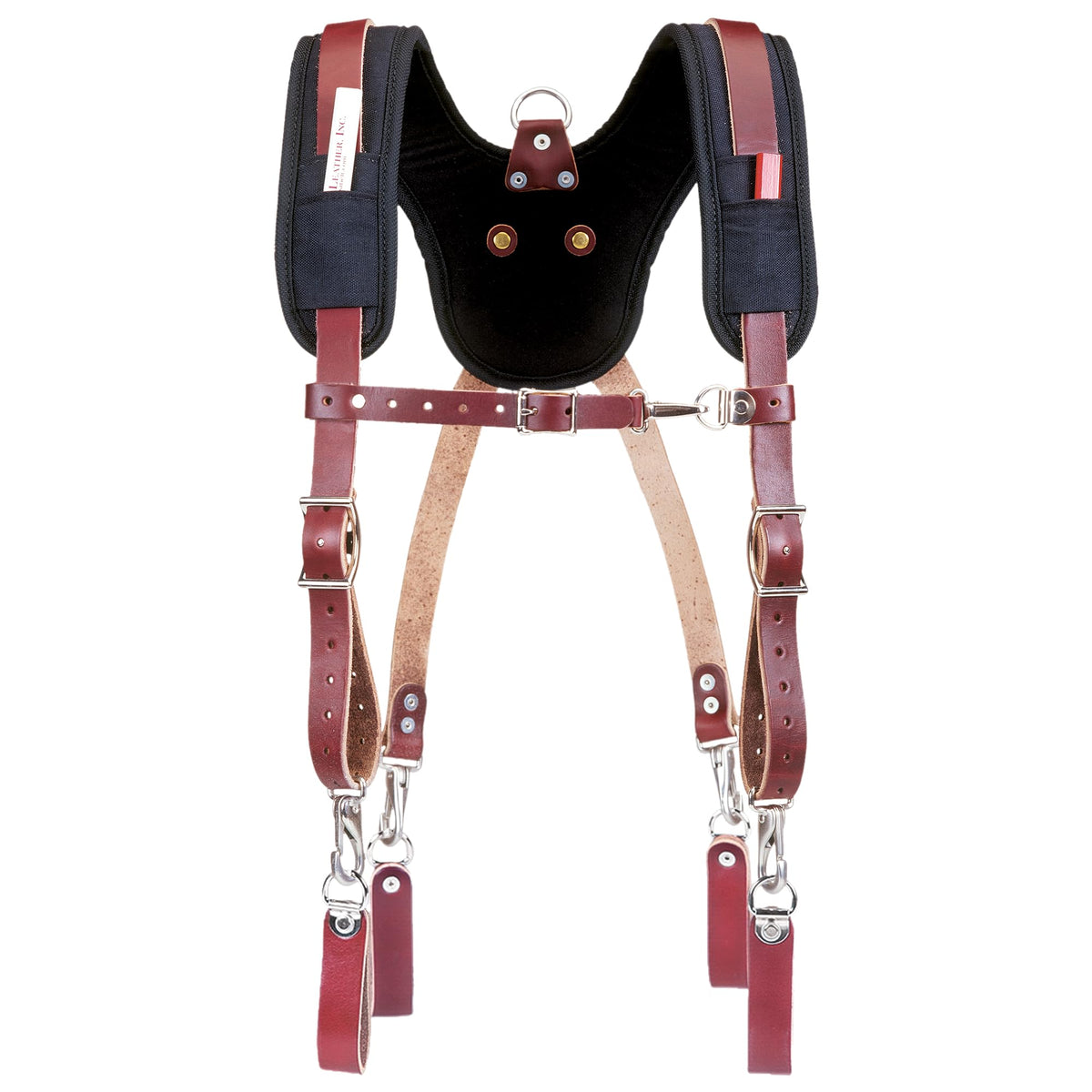 Occidental Leather Stronghold padded yoke for all-day comfort and reduced hip strain.