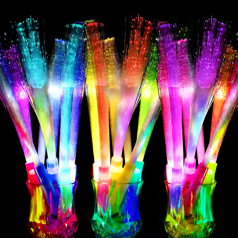 OceanWings glow fiber optic wand in blue for vibrant party lighting