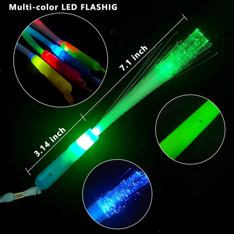 OceanWings glow fiber optic wand in green for lively events