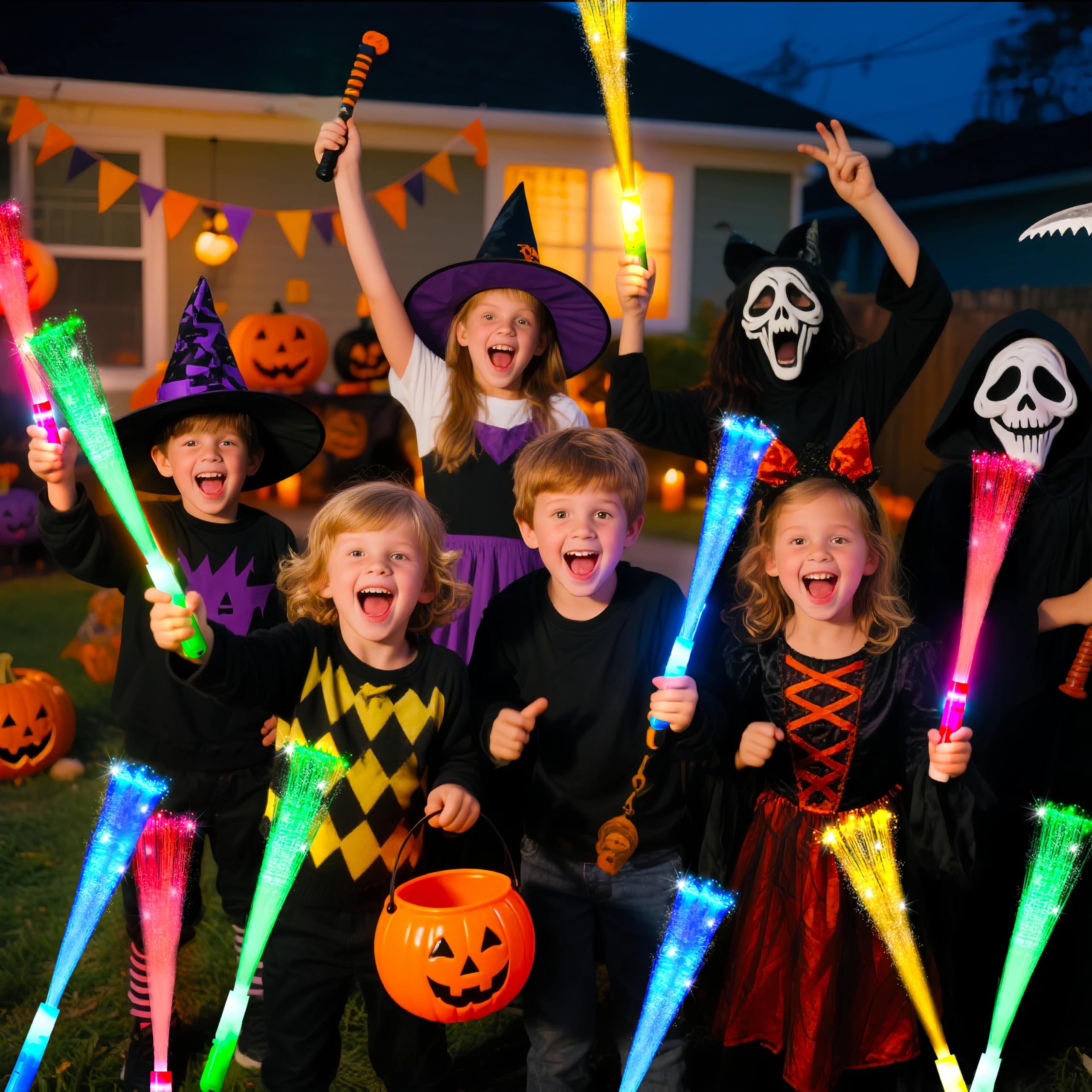 OceanWings glow fiber optic wand in action at a crowd