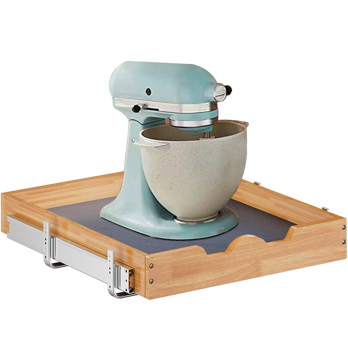 OCG pull out cabinet organizer ball bearing slides close-up for durability.