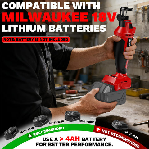 OCHESI brushless rotary saw with LED light for precise, illuminated cuts.