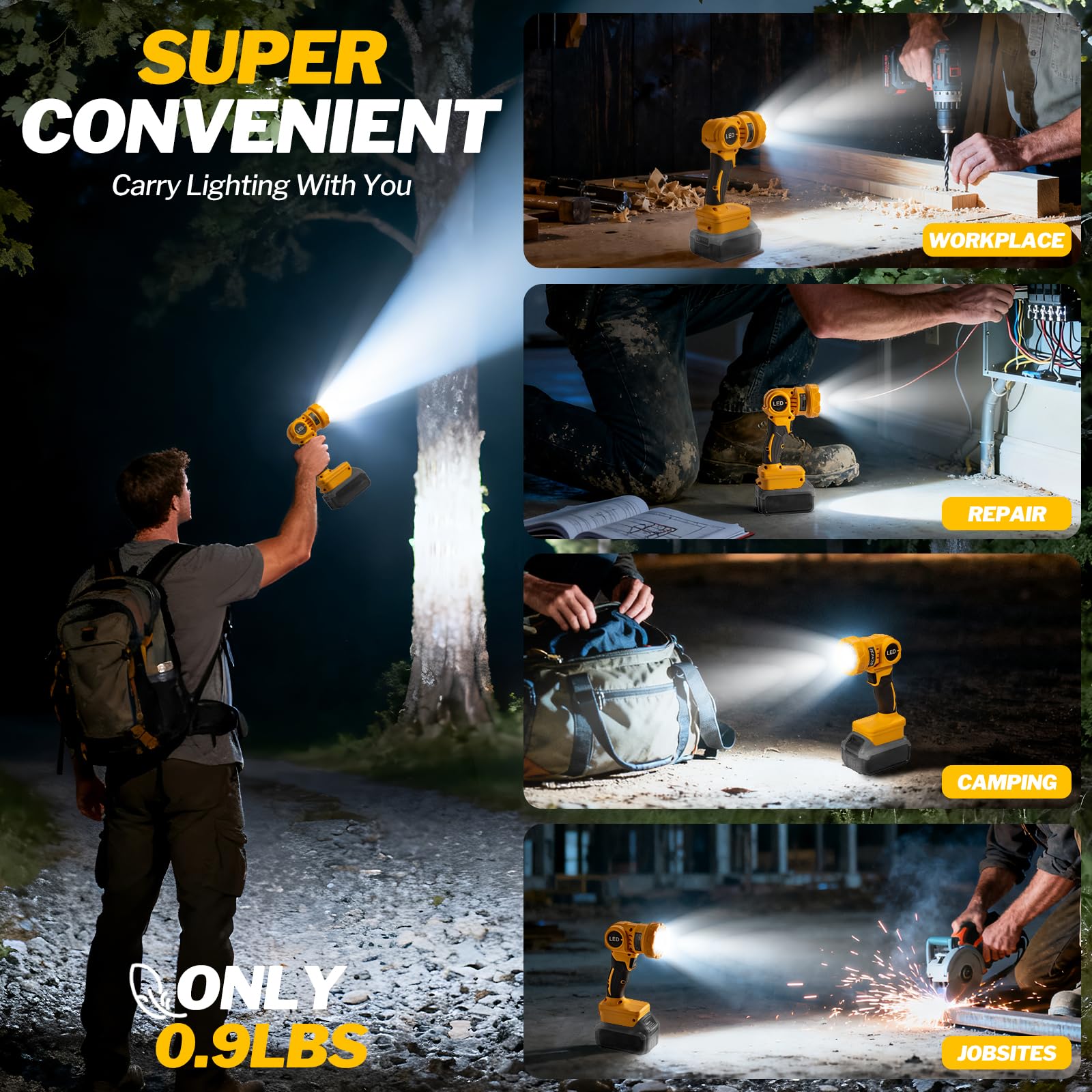 OCHESI garage and car repair lighting for dim workspaces.